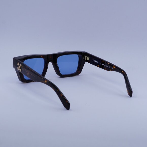 Off-White OERI145 OREGON 6045 Sunglasses Havana Square Frame, Blue Lenses - Picture 6 of 10